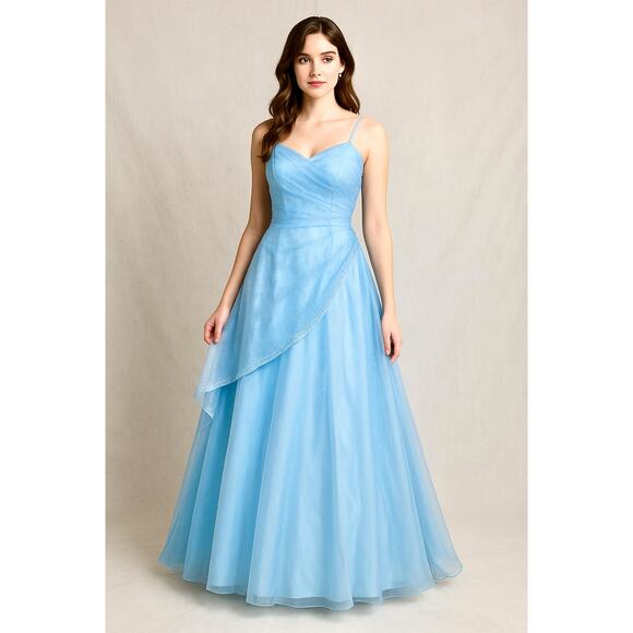 VTG Fairytale Blue Fairy Evening Gown XS Cinderella Princess Ball Gown Coquette - Picture 1 of 13